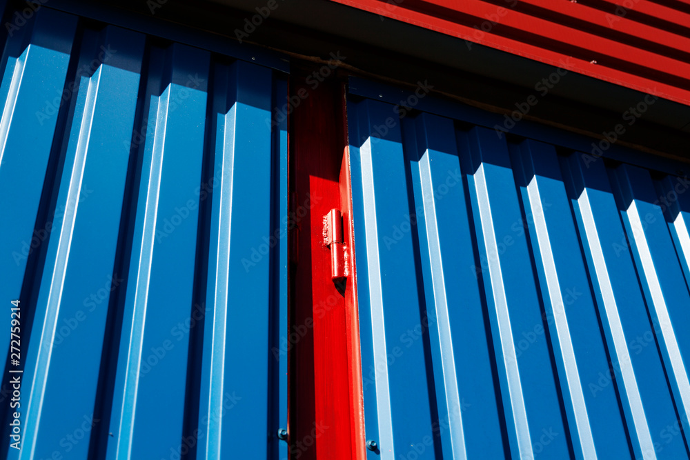 Fototapeta premium storage wall in sheet metal