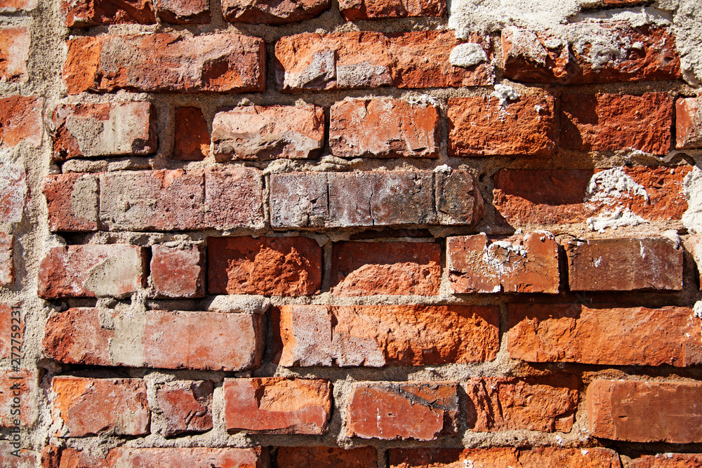 an old broken brick wall an old broken brick wall