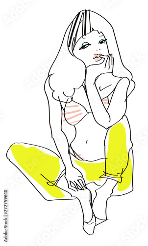 リラックスする女性