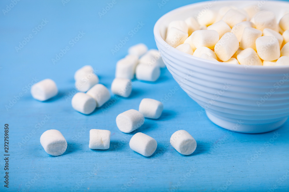 Marshmallow in a white bowl Marshmallow in a white bowl