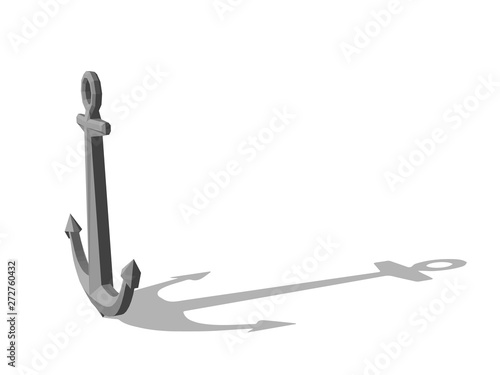 Nautical anchor. Isolated o...