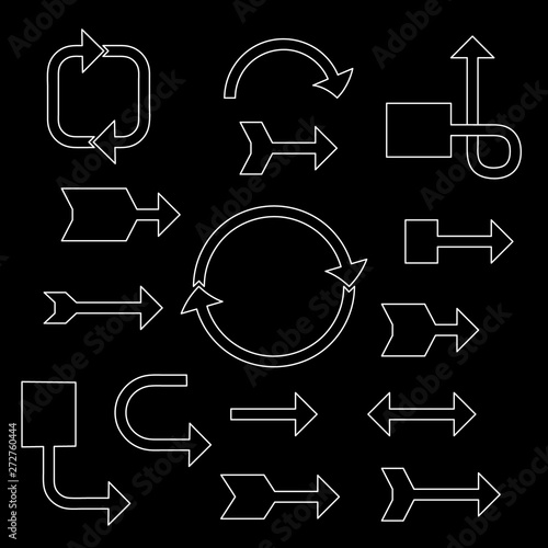Arrow sign set. Isolated on...