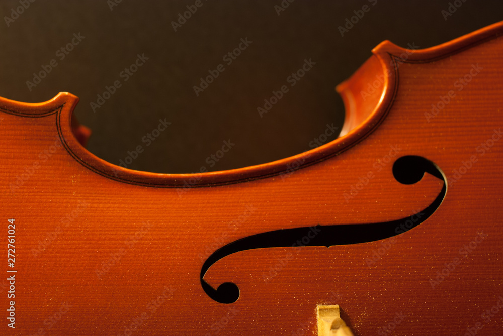 Details of musical instrument wooden cello Details of musical instrument wooden cello