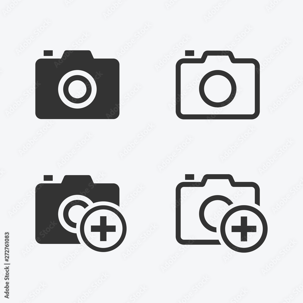 Add photo vector icon for graphic and web design. Add photo vector icon for graphic and web design.