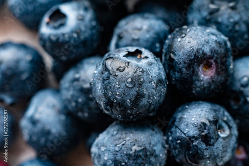 Wallpaper Mural macro photo of fresh blueberry with water drops on its Torontodigital.ca