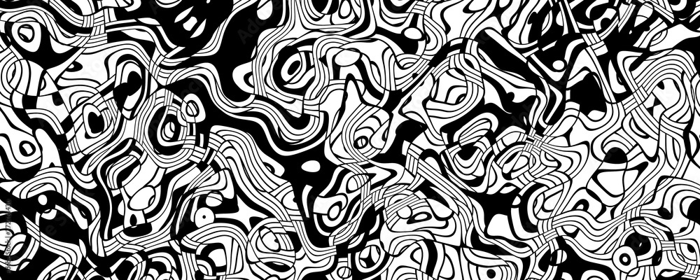 Wavy abstract white black lines Wavy abstract white black lines