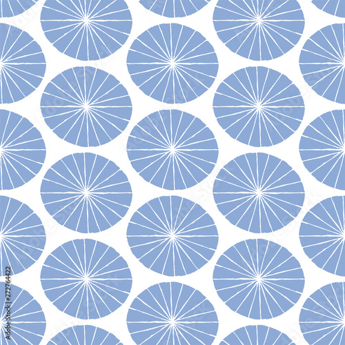 Vector hand drawn seamless pattern with fans. Japanese traditional surface design. photo