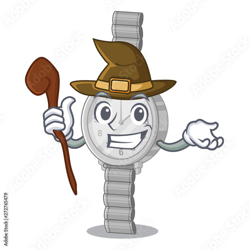 Witch wristwatch isolated with in the mascot