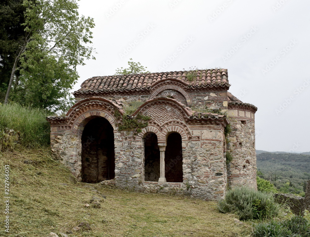 a Medieval church in the Greek Mediaval town of Mistras