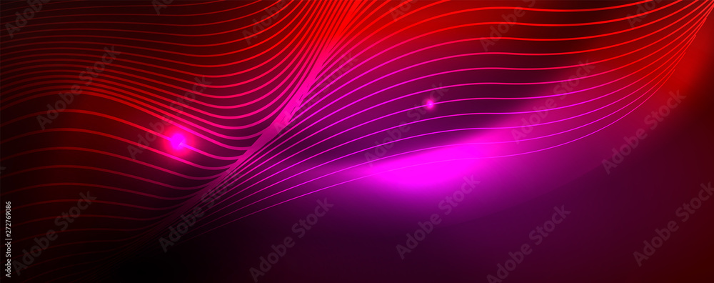Shiny neon lines techno magic futuristic background, magic energy space light concept, abstract background wallpaper design Shiny neon lines techno magic futuristic background, magic energy space light concept, abstract background wallpaper design