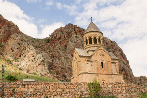 Armenian church in nature. Armenia, spring