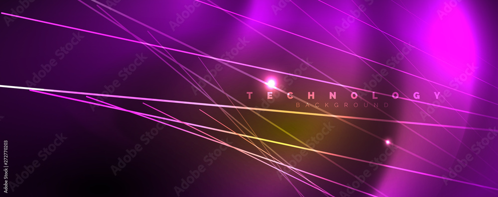 Shiny color neon light with lines, abstract wallpaper, shiny motion, magic space light. Techno abstract background Shiny color neon light with lines, abstract wallpaper, shiny motion, magic space light. Techno abstract background