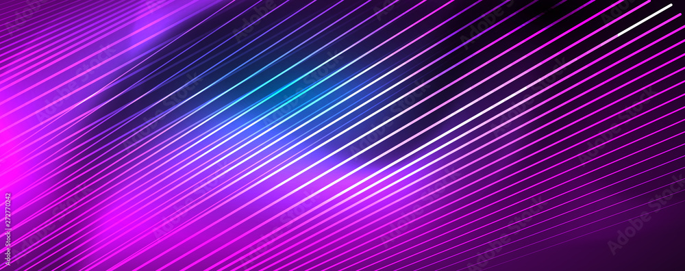Neon blue glowing lines, magic energy space light concept, abstract background wallpaper design Neon blue glowing lines, magic energy space light concept, abstract background wallpaper design