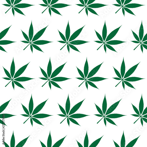 Seamless marijuana cannabis pattern vector image    illustration