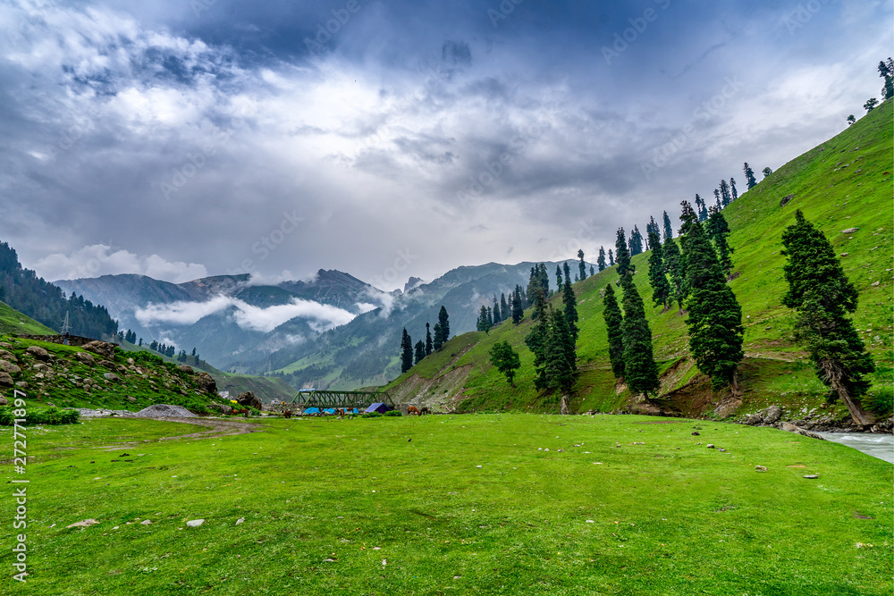 Beautiful mountain view Kashmir state, India
