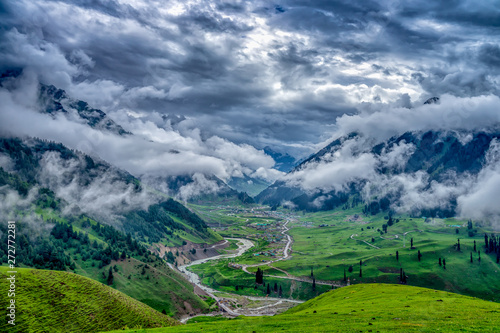 Beautiful cloud on mountain view Kashmir state, India
