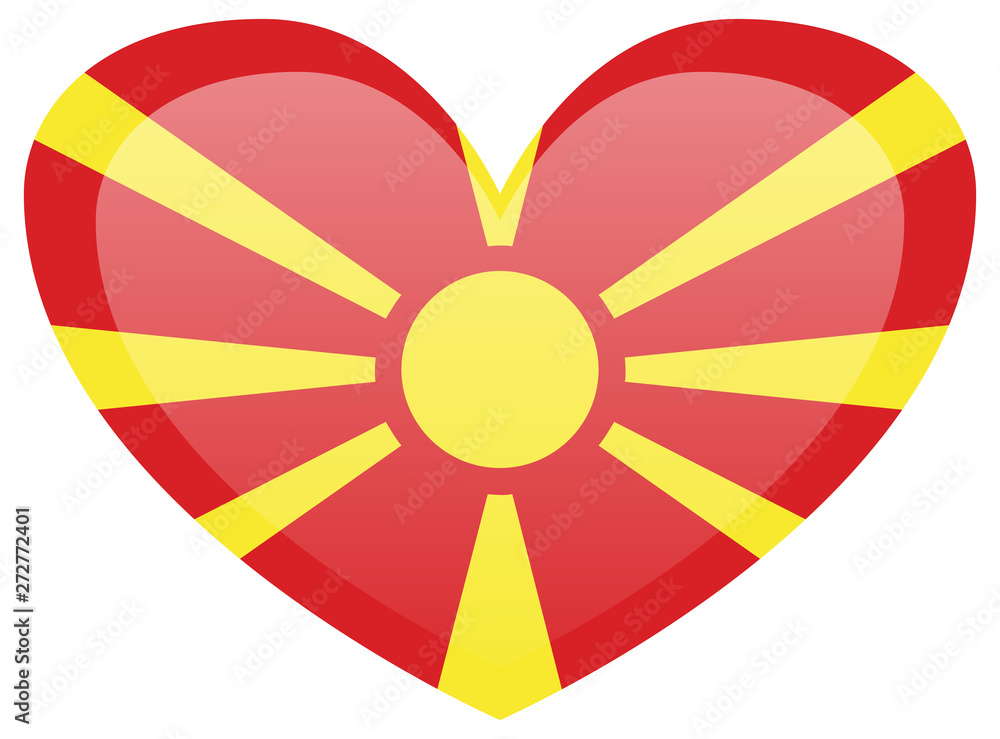 Obraz premium Macedonia Flag vector illustration. National Flag of Macedonia.