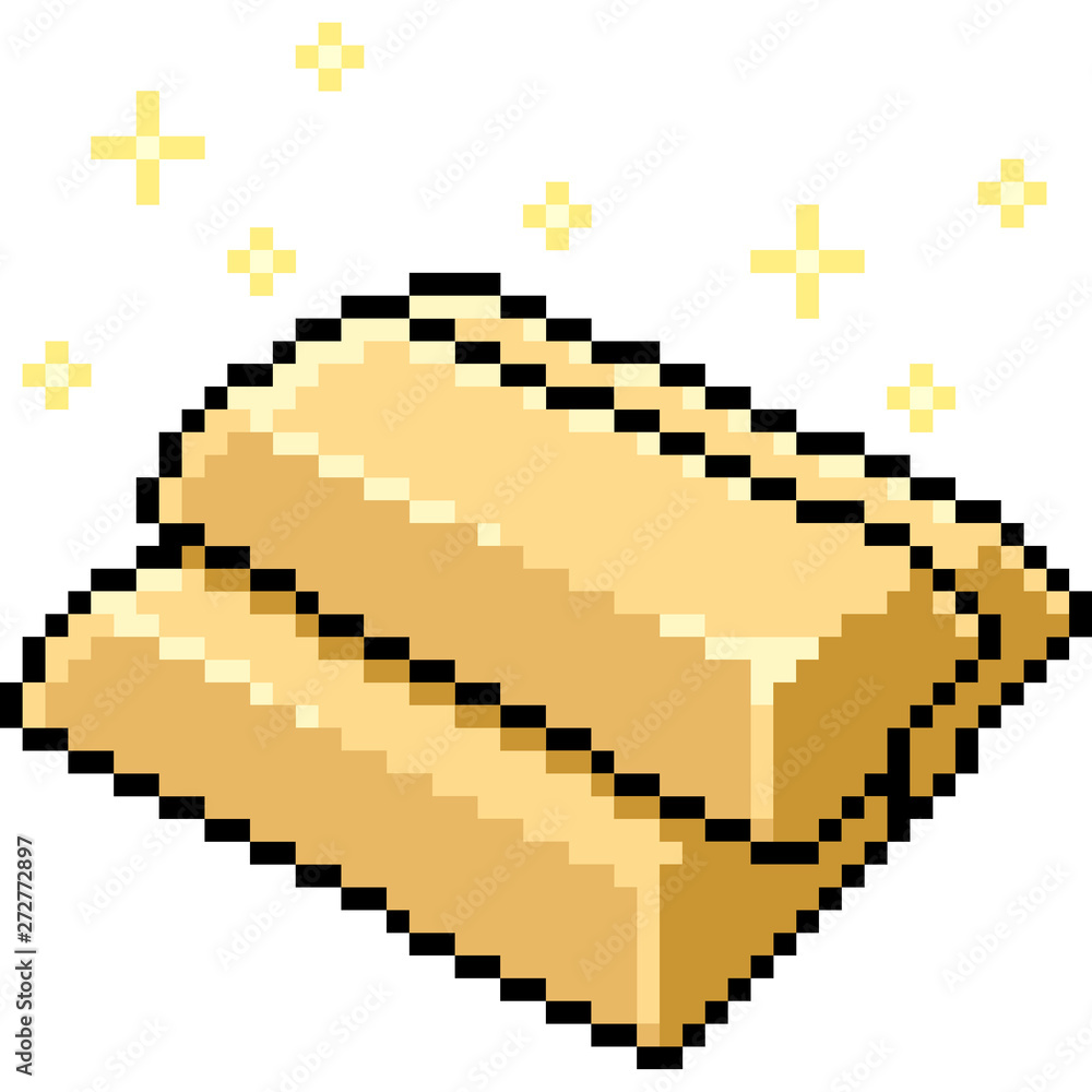 vector pixel art gold bar