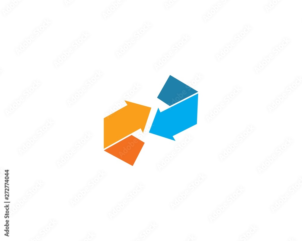 Arrow logo or recycle icon template vector design Arrow logo or recycle icon template vector design