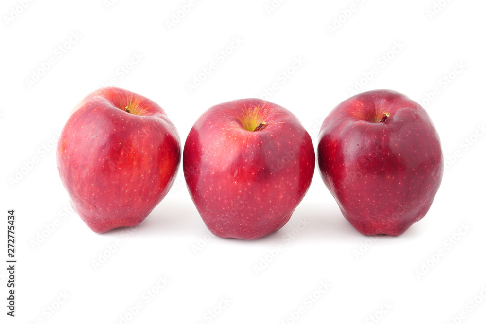 Fresh red Gala Apples fruit isolated on white background