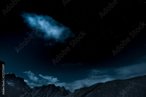 Night beautiful mountain