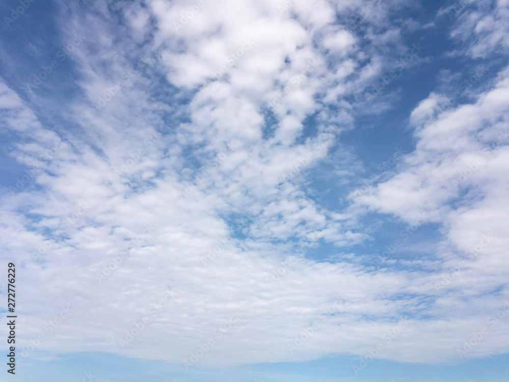 morning sky, blue sky with clouds