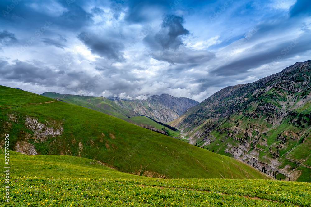 Naklejka premium Beautiful mountain view Kashmir state, India