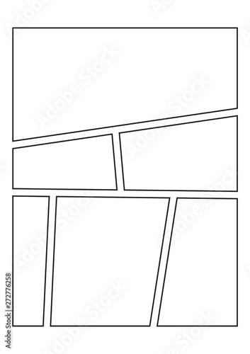 manga storyboard layout template for create the comic book