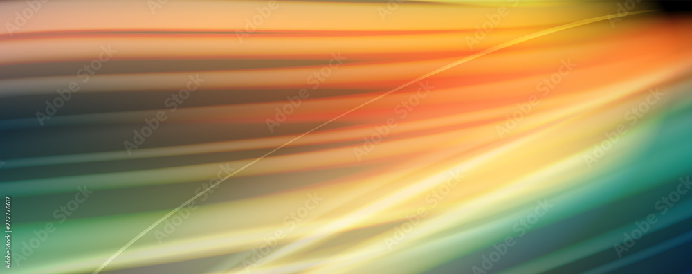 Abstract wave lines fluid rainbow style color stripes on black background. Artistic illustration for presentation, app wallpaper, banner or poster Abstract wave lines fluid rainbow style color stripes on black background. Artistic illustration for presentation, app wallpaper, banner or poster