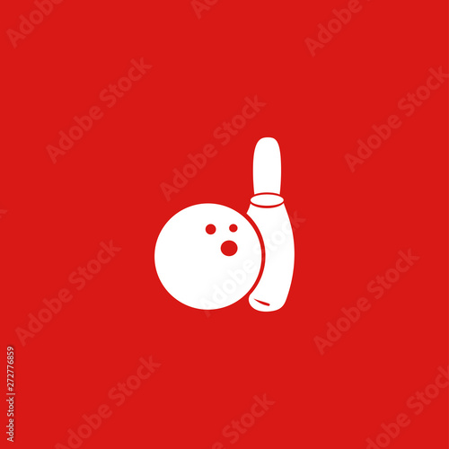 Bowling icon illustration isolated vector.