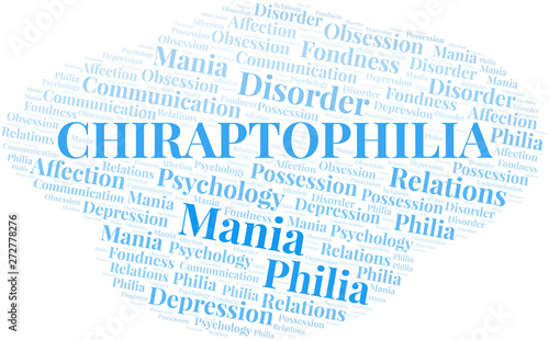 Chiraptophilia word cloud. Type of Philia.