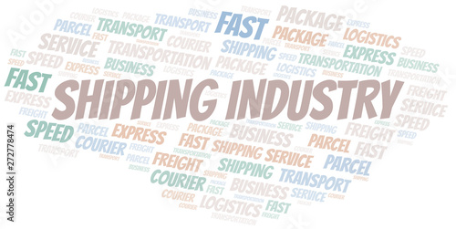 Shipping Industry word cloud. Wordcloud made with text only.