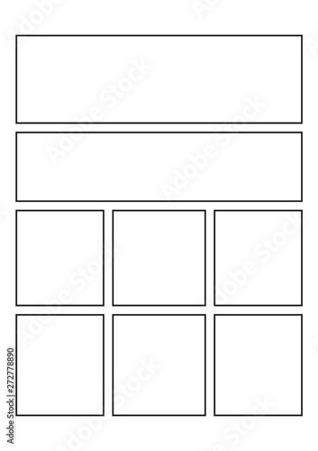 Simple storyboard design for Comic Book