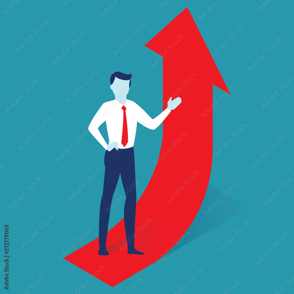 rising red arrow, success, business development rising red arrow, success, business development