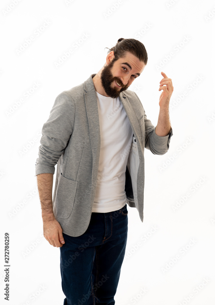 Portrait of an attractive stylish and successful hipster businessman smiling Portrait of an attractive stylish and successful hipster businessman smiling