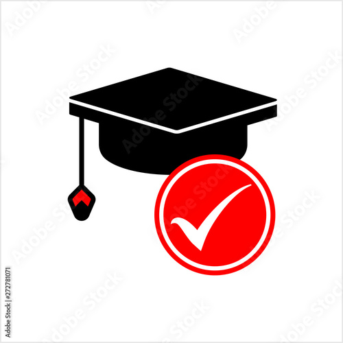 Education Loan Approved Icon, Graduation Cap Icon, Bachelor Cap Icon