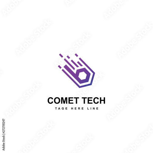 comet tech logo template