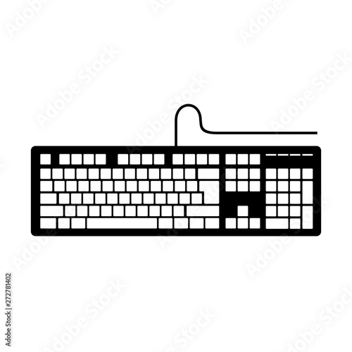 keyboard flat icon. vector illustration. isolated on white background