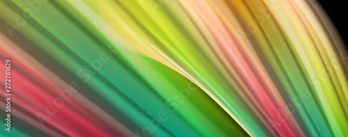Modern rainbow liquid color flow colorful poster. Wave Liquid shape in black color background. Abstract composition