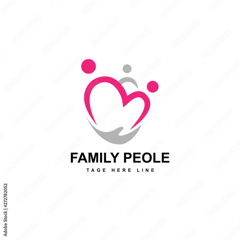 family people logo template