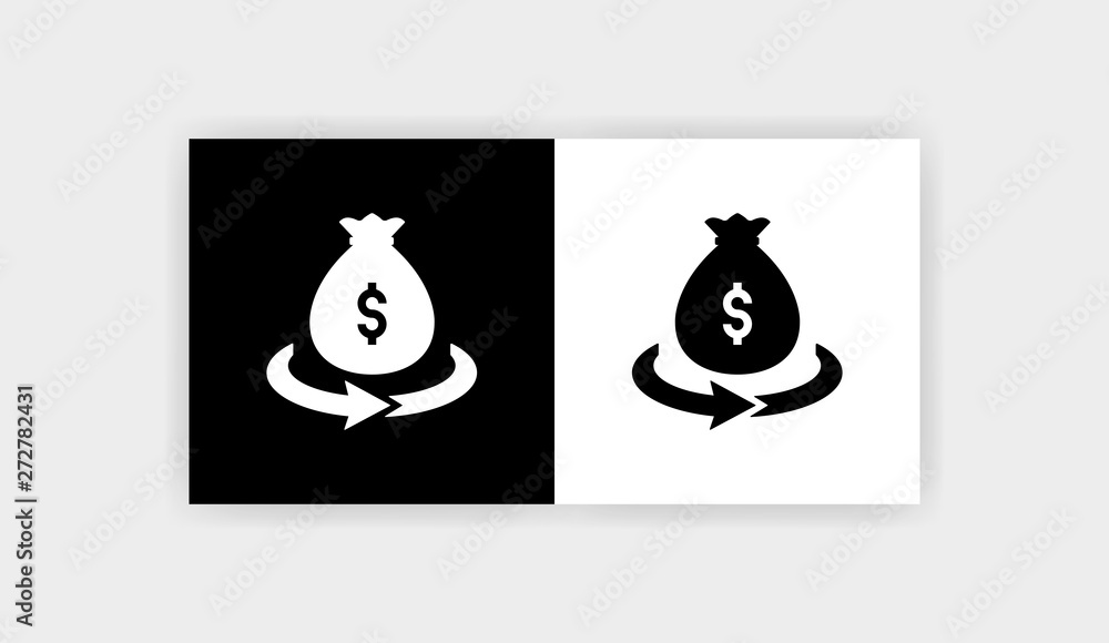 MONEY FLOW Icon Flat Graphic Design MONEY FLOW Icon Flat Graphic Design