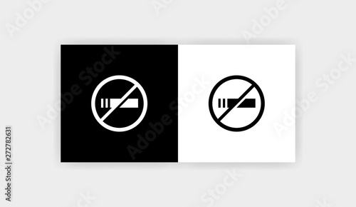 NO SMOKING Icon Flat Graphic Design