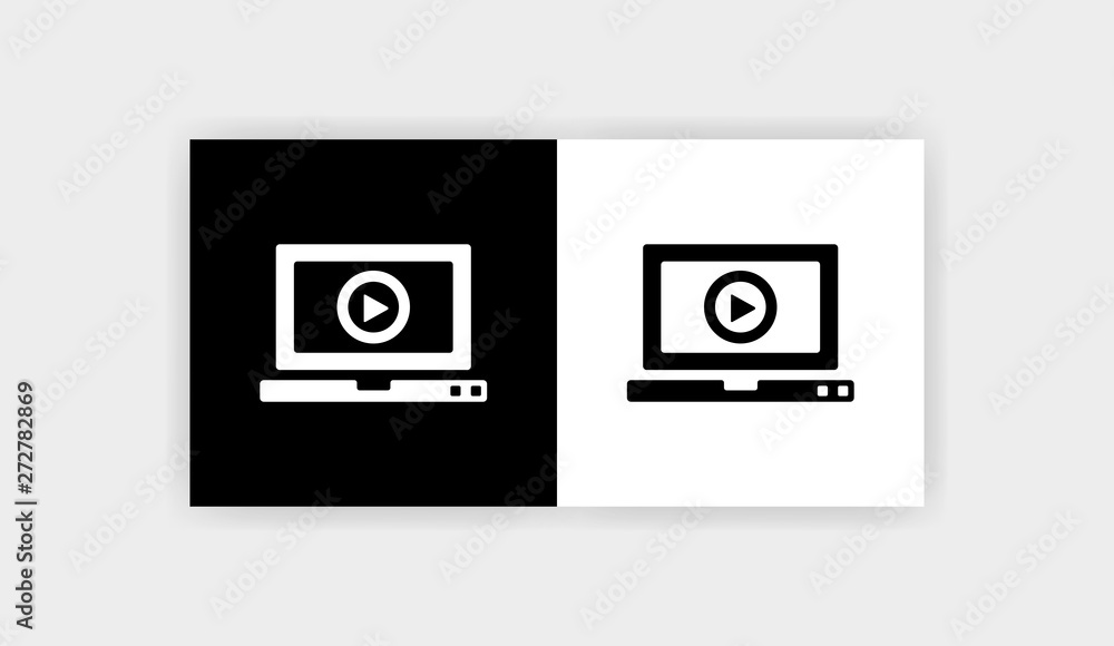 ONLINE VIDEO Icon Flat Graphic Design ONLINE VIDEO Icon Flat Graphic Design