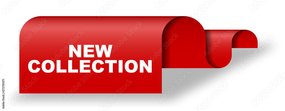 red vector banner new collection red vector banner new collection