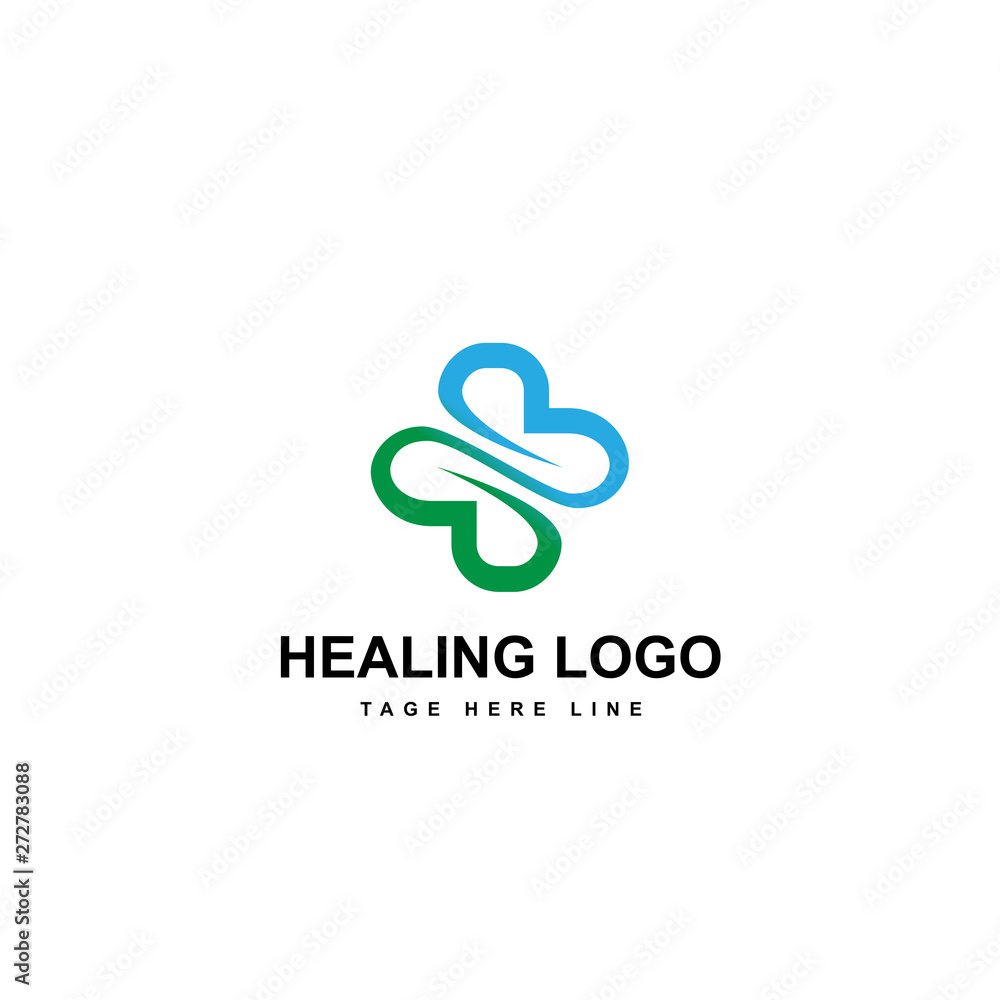 Naklejka healing logo template