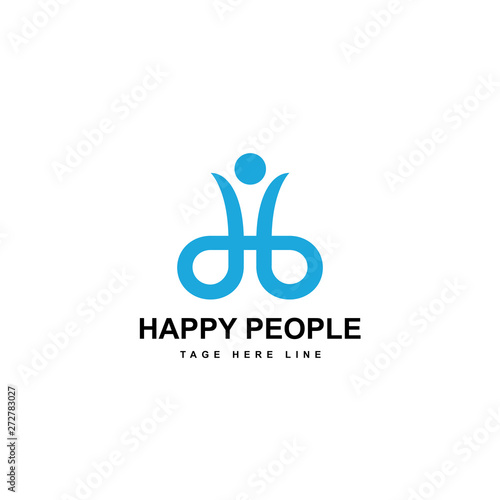 happy people logo template
