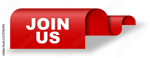 red vector banner join us