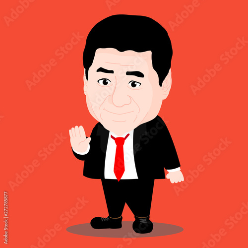 Cute Cartoon Character of Xi Jinping photo