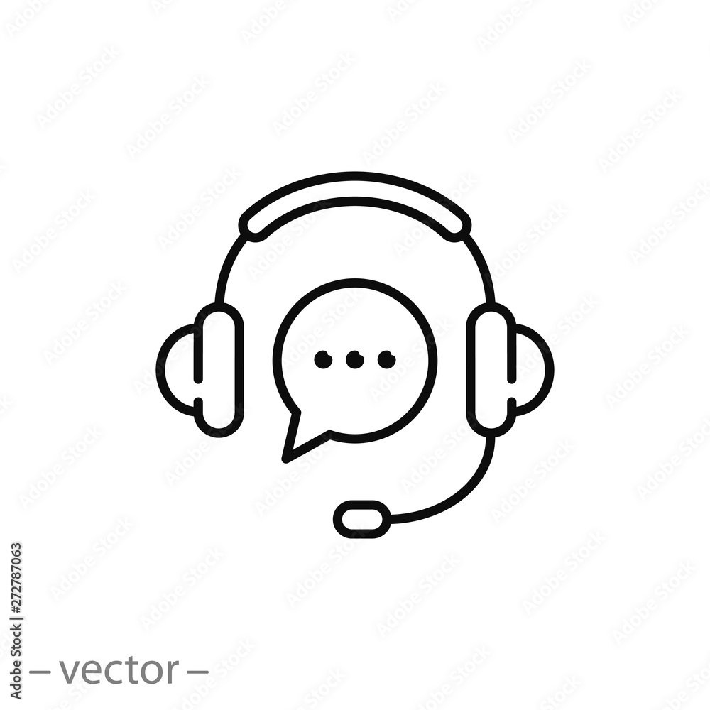 Support Service Icon Hotline Customer Advice Call Center Help Line 