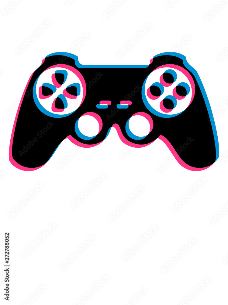 3d controller design logo clipart cool gamer zocken spielen konsole games  spiele nerd freak spaß hobby geek Stock-Illustration | Adobe Stock